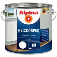 Alpina Для радиаторов (Heizkorper) - Эмаль алкидная для радиаторов и батарей, жаростойкая ,0.75-2.5 л, Германия 