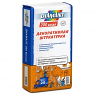 Diamant 215R (Диамант 215Р) - Минеральная штукатурка, фактура "Короед", 1.5мм, белая, 25кг, Беларусь